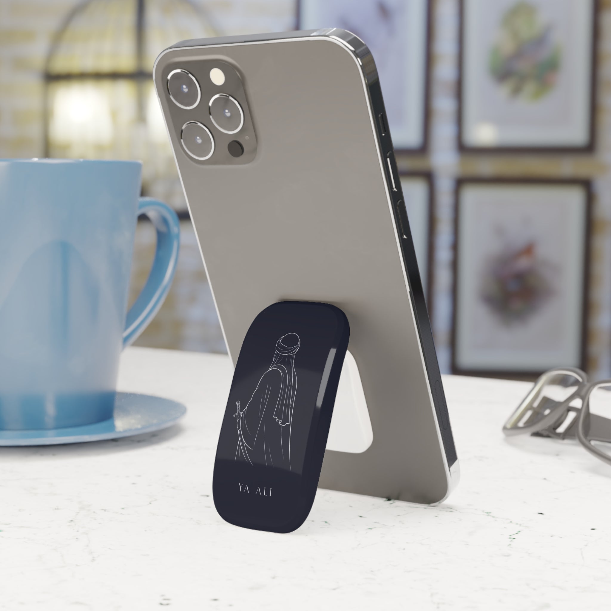 Ya Ali Silhouette Magnetic Phone Grip - Click-On Stand