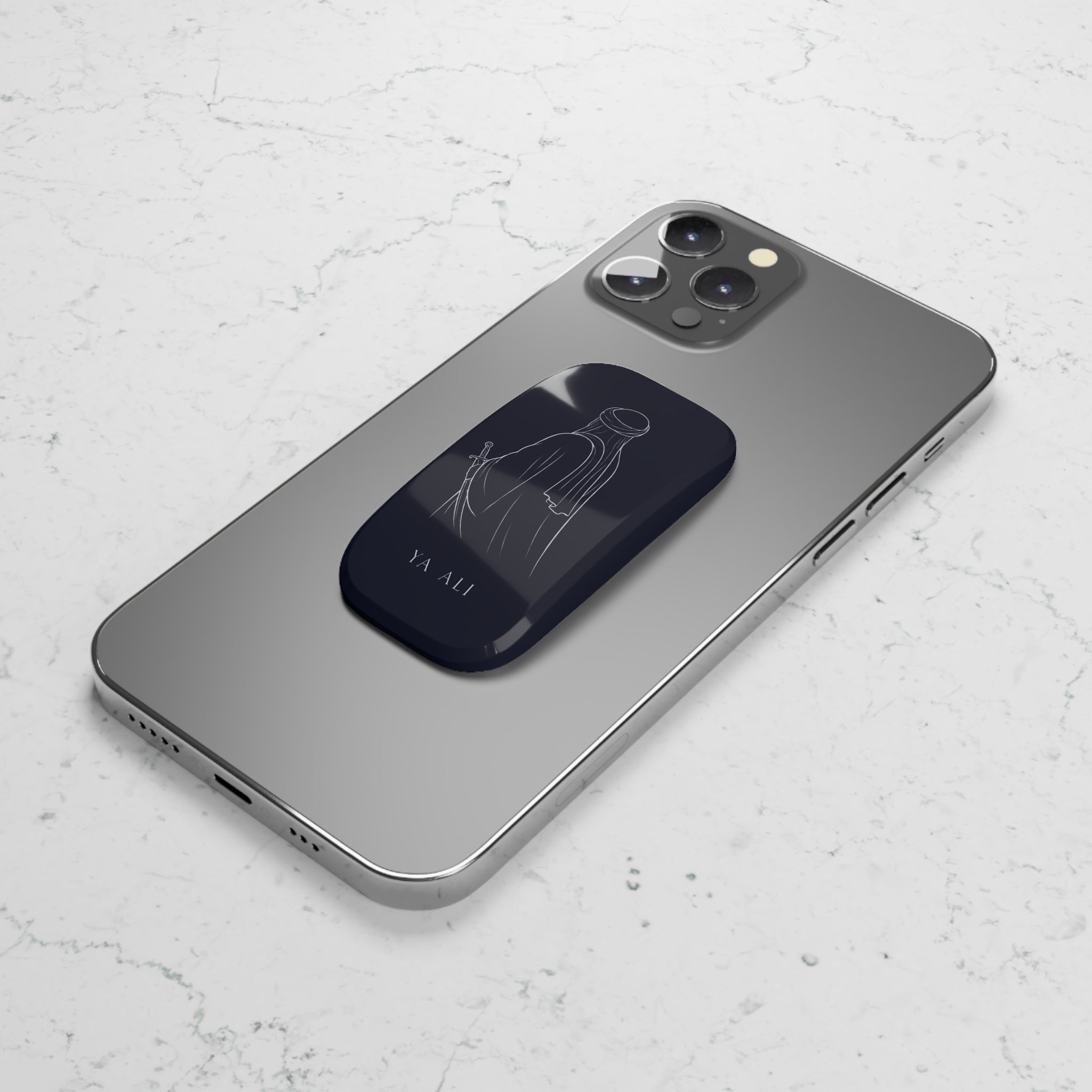 Ya Ali Silhouette Magnetic Phone Grip - Click-On Stand