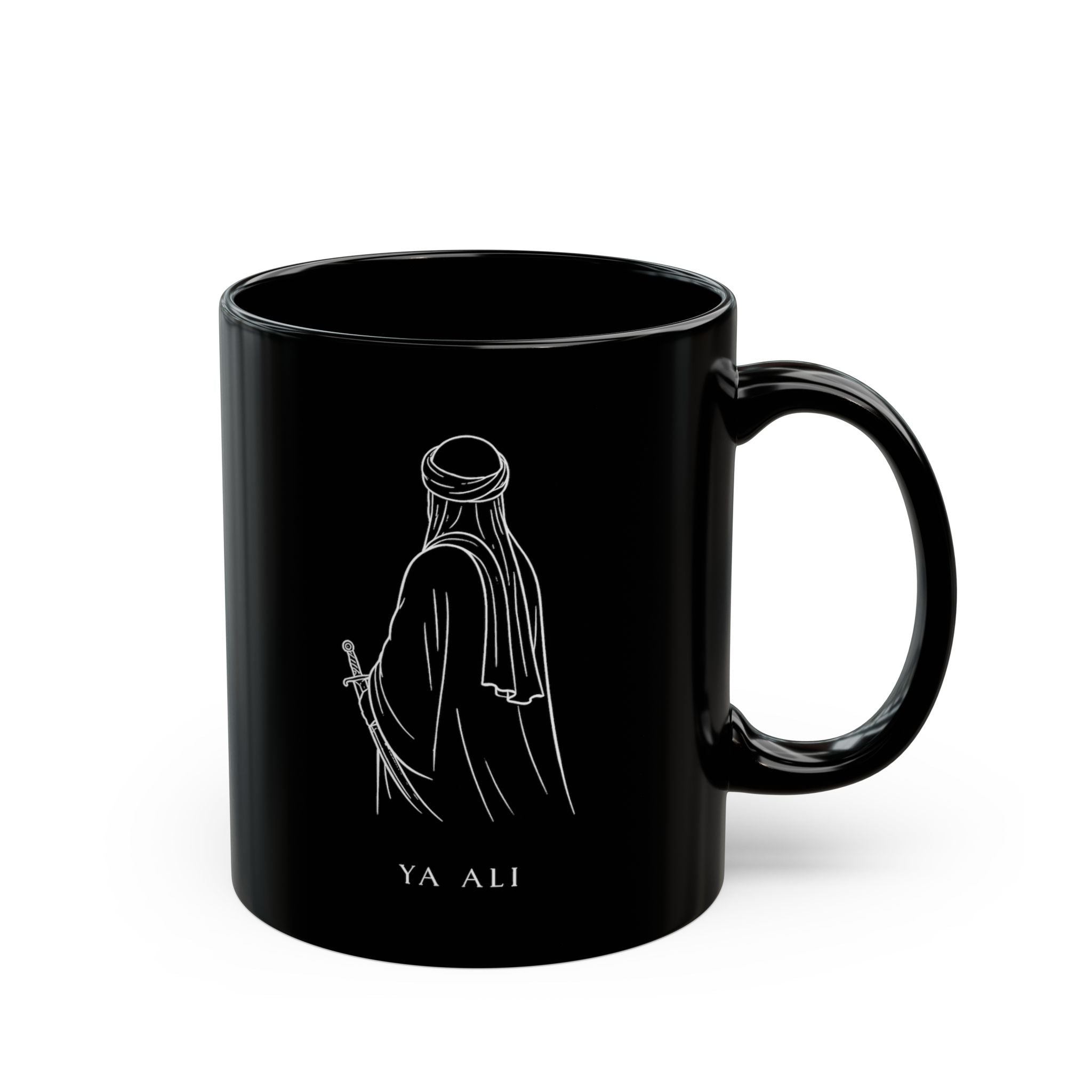 Ya Ali Black Coffee Mug